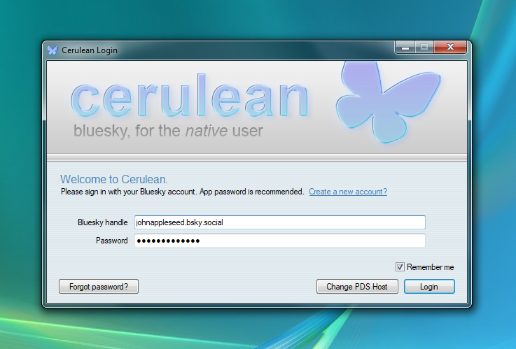 Cerulean Client Screenshot